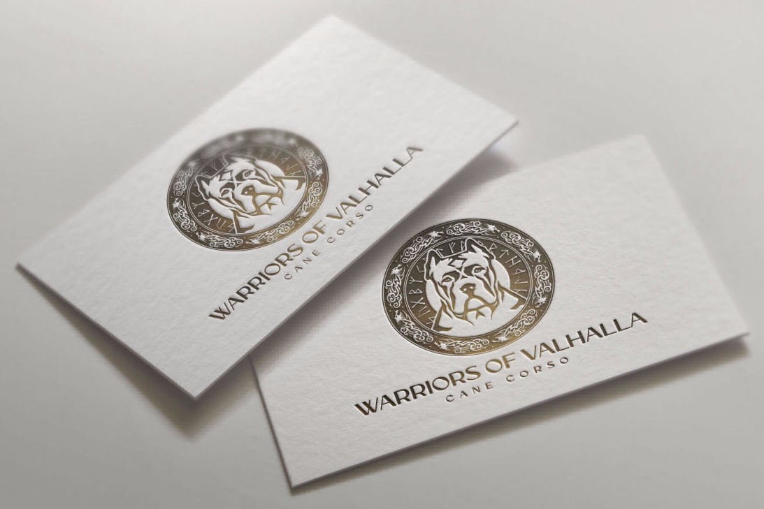 Custom kennel logo design example for dog breeder