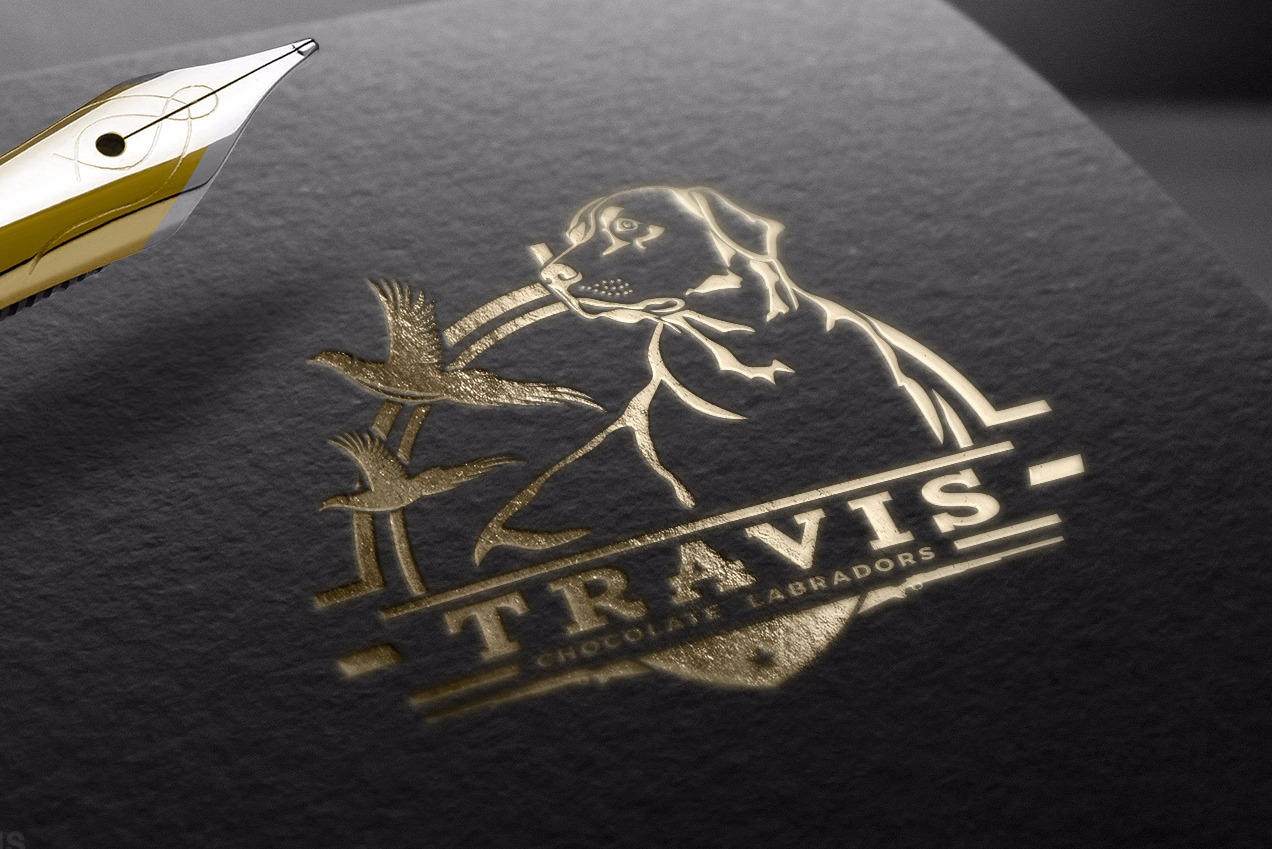 Logo in line-art style for ladbrador kennel