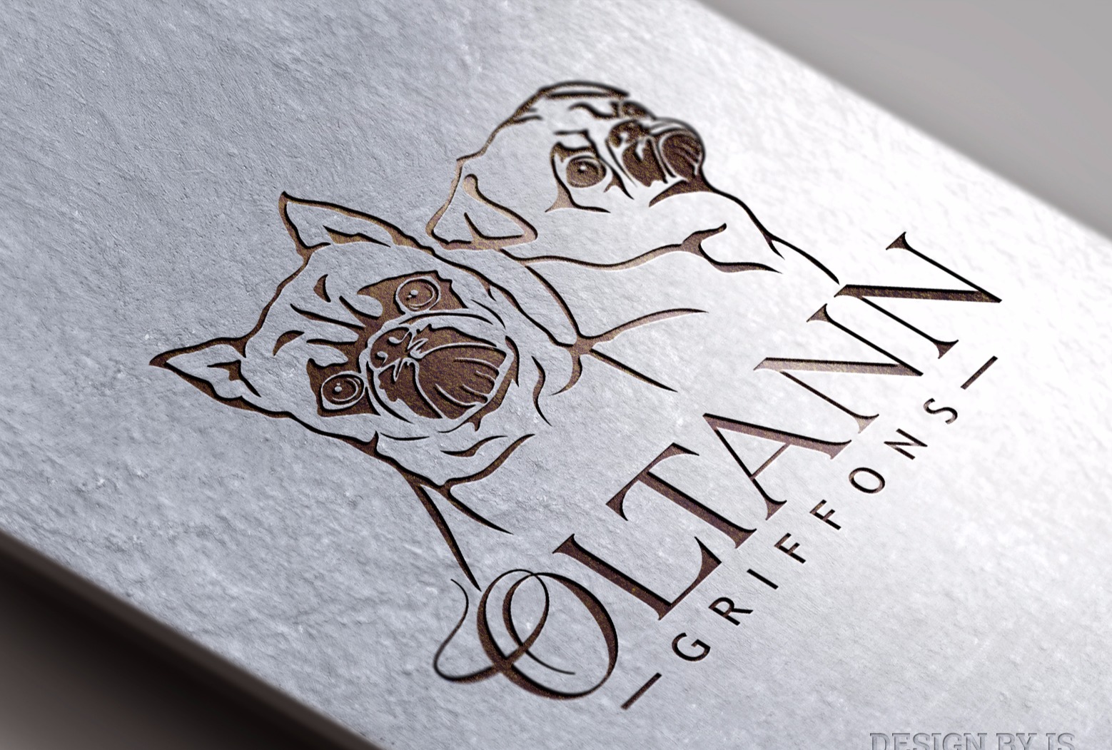 Custom kennel logo design example for Griffon breeder